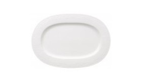 White Pearl Oval Platter Lg